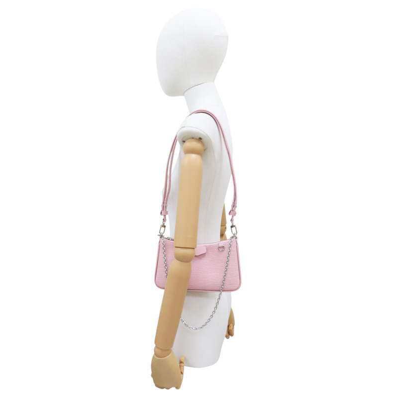 粉色 Epi 水波紋 Easy Pouch Strap 肩背包【LOUIS VUITTON LV 路易威登】 M80483-7
