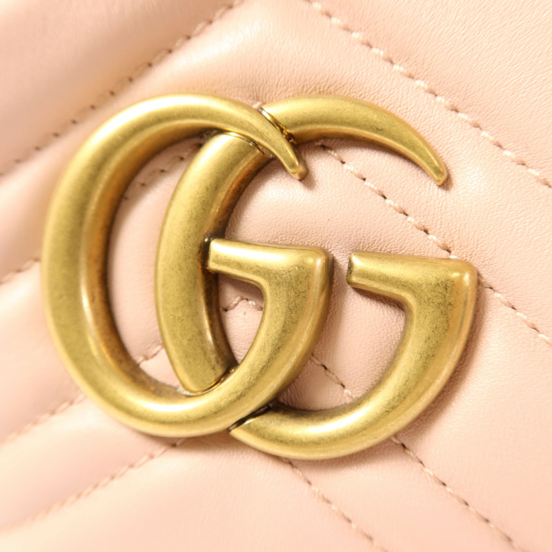 GUCCI 牛皮皮革GG Marmont Bucket Bag金扣肩背袋-9