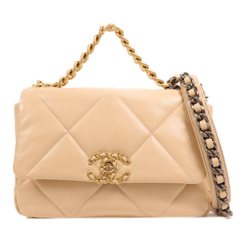 CHANEL 羊皮皮革Chanel 19 Small手挽肩背兩用袋