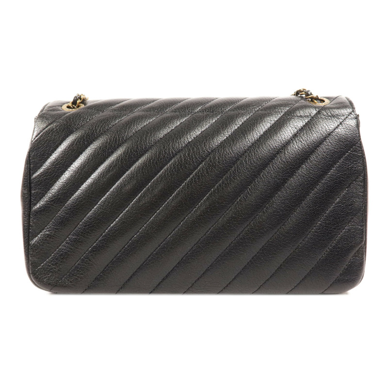 CHANEL 牛皮皮革Coco Mark Quilted Flap金扣鏈帶肩背袋-1