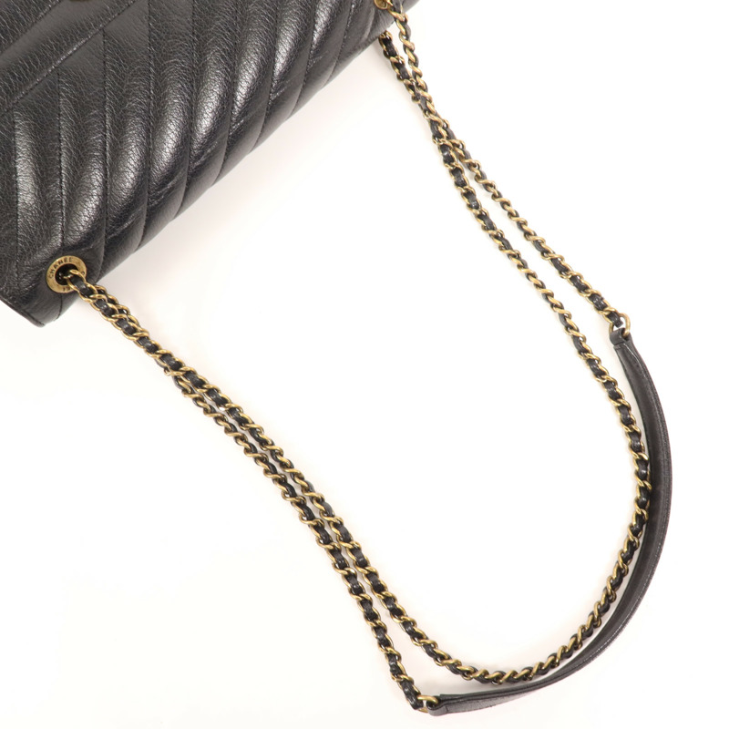 CHANEL 牛皮皮革Coco Mark Quilted Flap金扣鏈帶肩背袋-8