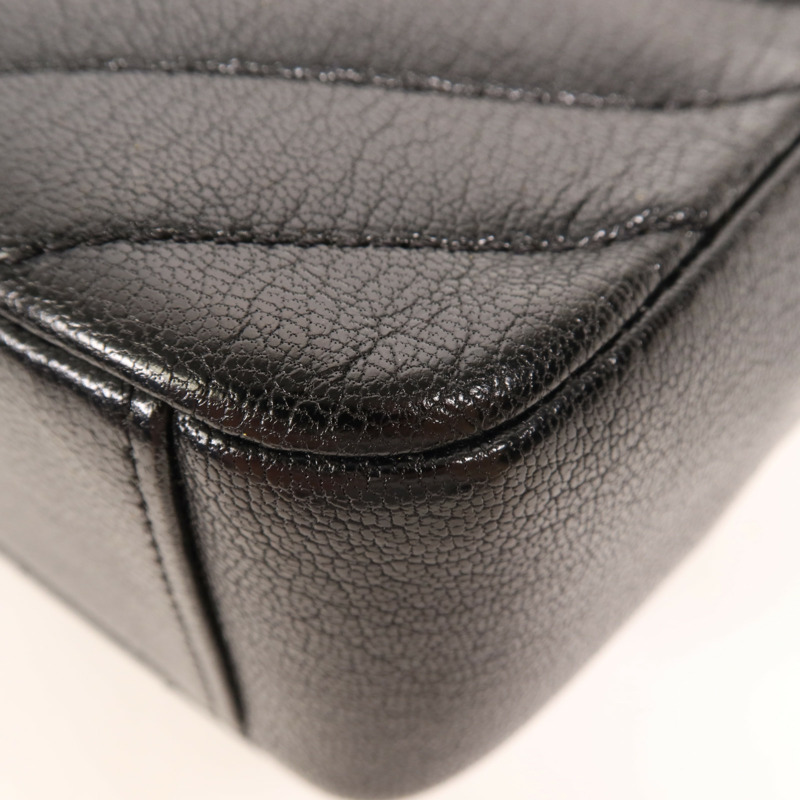 CHANEL 牛皮皮革Coco Mark Quilted Flap金扣鏈帶肩背袋-13