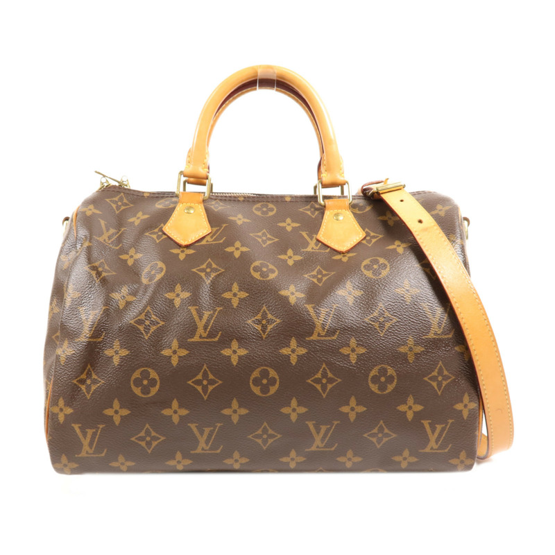 LOUIS VUITTON Monogram Speedy Bandouliere 30金扣手挽肩背兩用袋-0