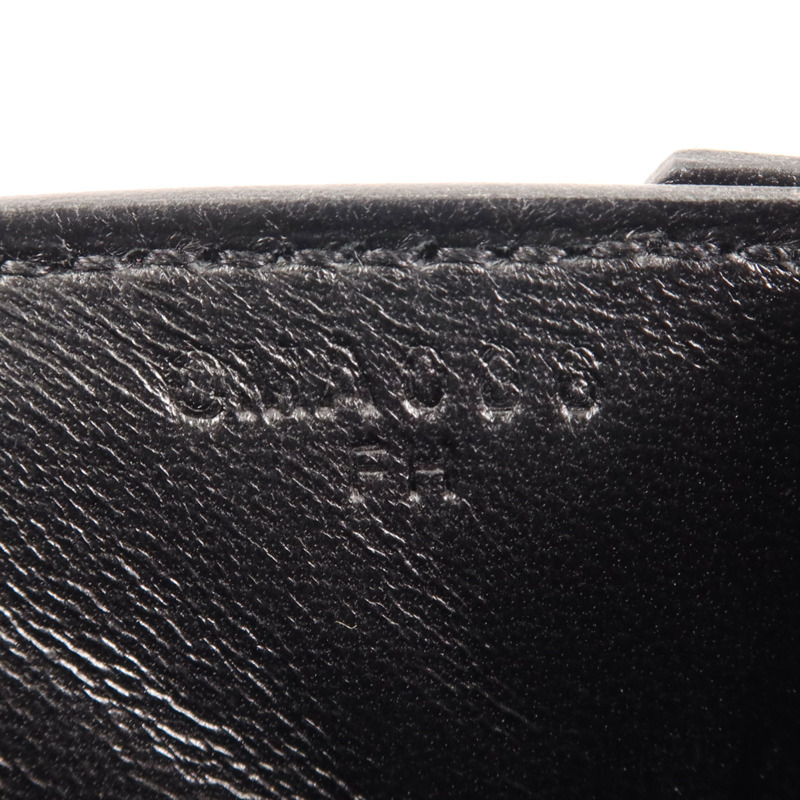 HERMES Epsom皮革Verrou 23銀扣肩背袋Noir-6
