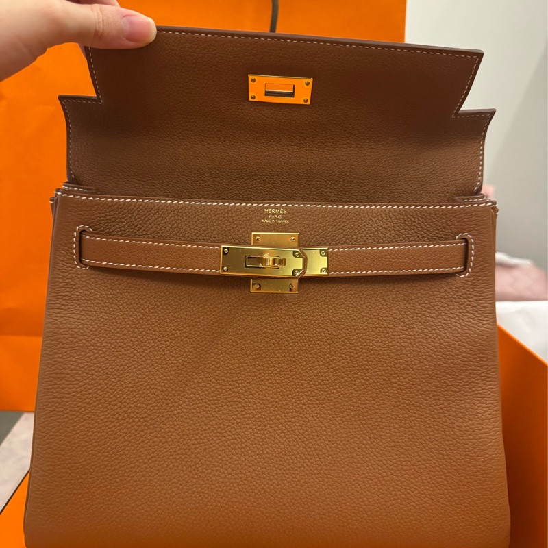 (2025 K stamp) Hermes Kelly 28 Togo Retourne Gold Leather and hardwares-4