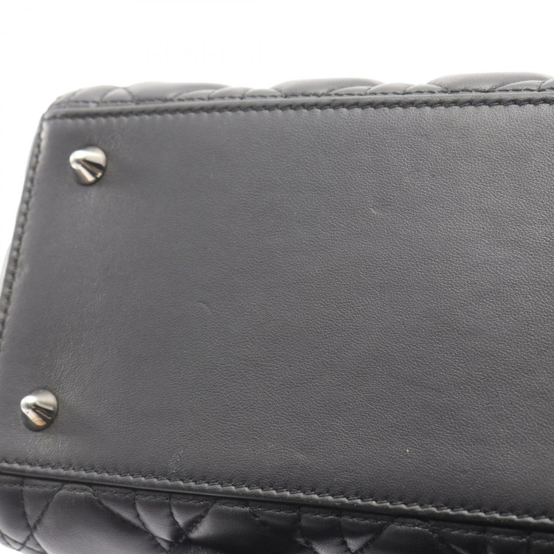 Christian Dior LADY DIOR Cannage 單肩包 手提包 皮革 黑色 二手 女士-7
