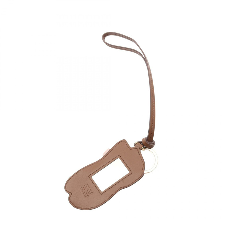 Miu Miu MIU BULLET 吊飾 5TL5332CUMF0NZ2 皮革 粉紅色 棕色 全新 女款-1