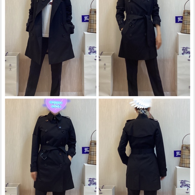 BURBERRY英國黑色風衣UK8-0