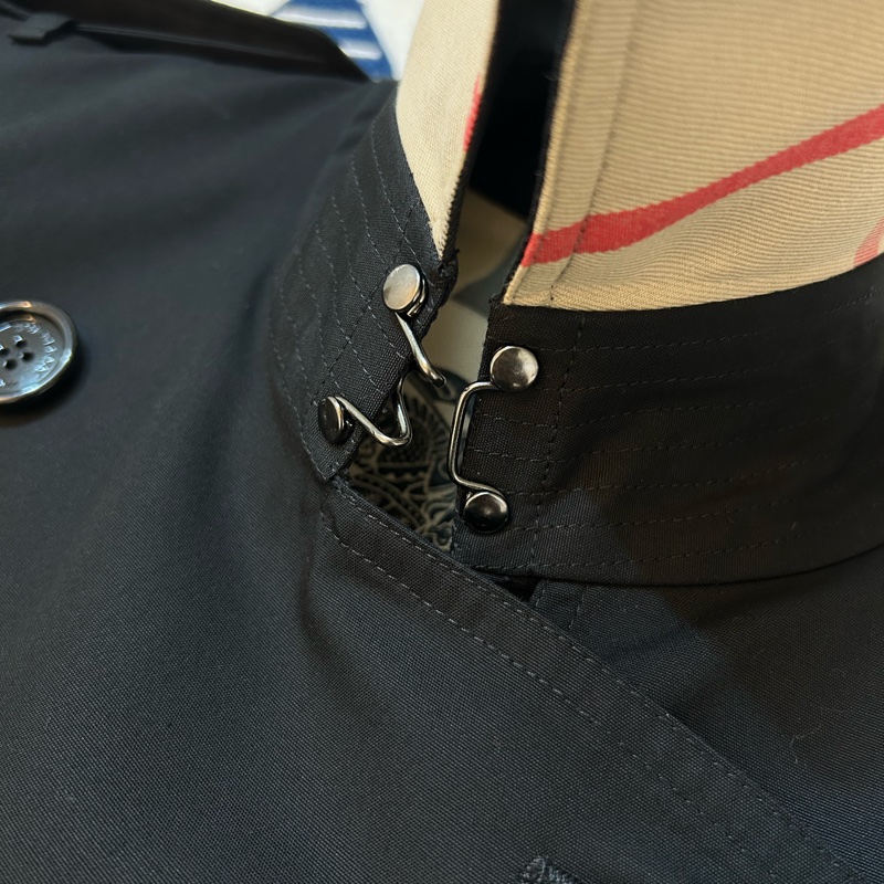 BURBERRY英國黑色風衣UK8-7