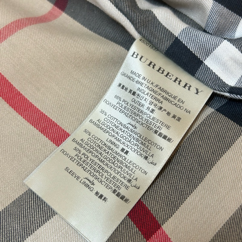 BURBERRY英國黑色風衣UK8-12