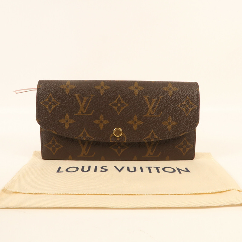LOUIS VUITTON Monogram Emilie Wallet金扣長錢包-9