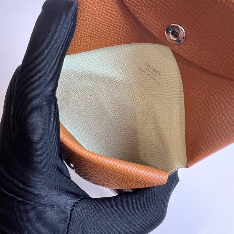 HERMES U刻 金棕拚氣泡綠CALVI DUO-5