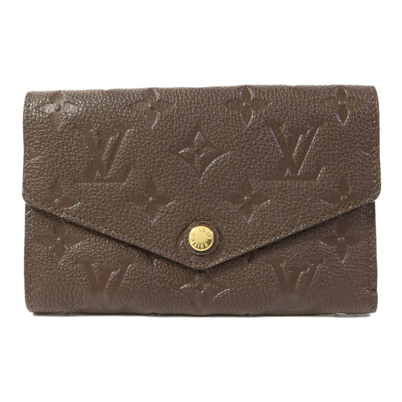 LOUIS VUITTON Monogram Empreinte Compact Curieuse Trifold Wallet金扣錢包-0