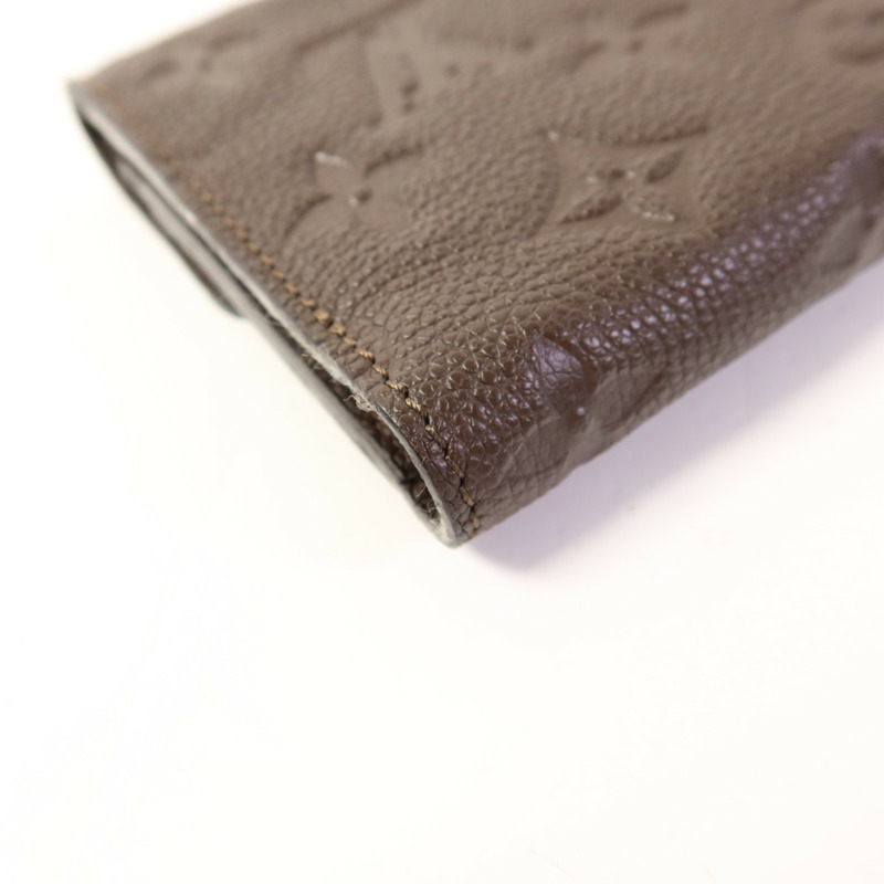 LOUIS VUITTON Monogram Empreinte Compact Curieuse Trifold Wallet金扣錢包-13