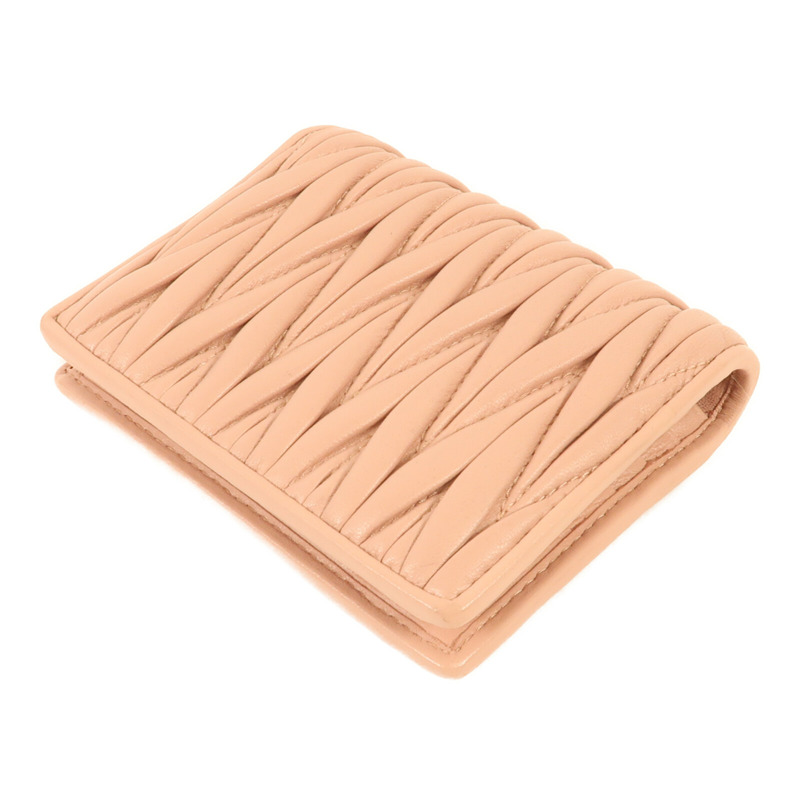 Miu Miu 牛皮皮革Bifold Wallet金扣錢包-4