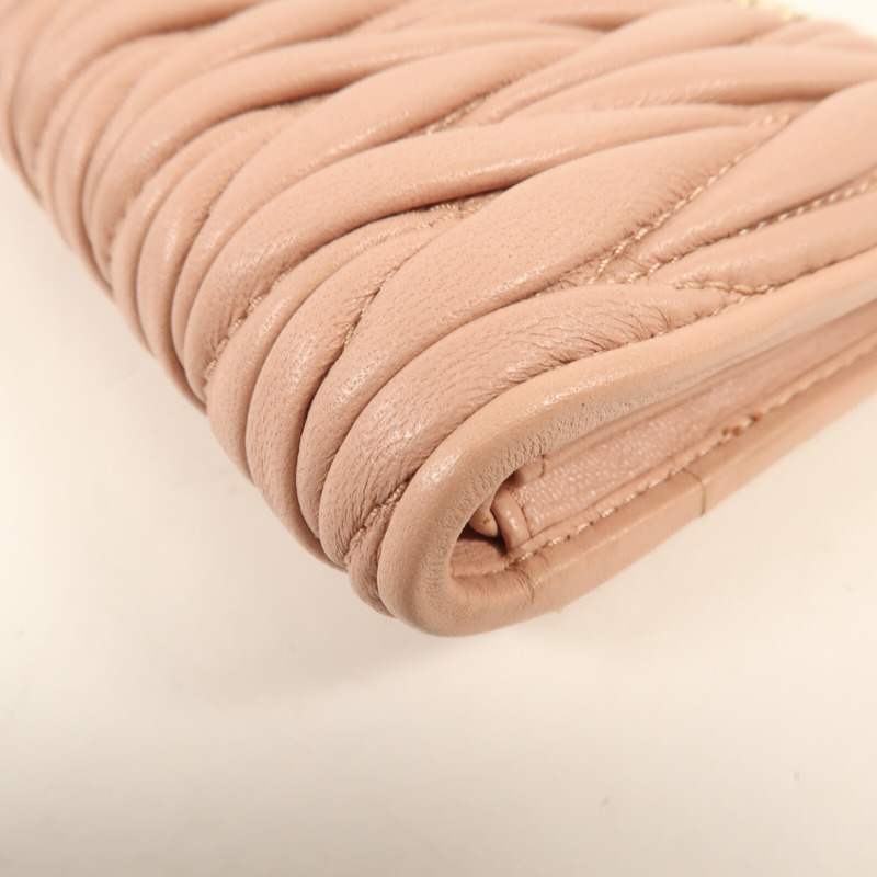 Miu Miu 牛皮皮革Bifold Wallet金扣錢包-12