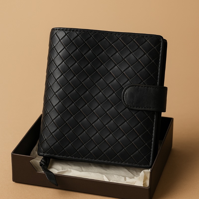 Bottega Veneta 經典深藍色 Intrecciato 編織皮革中夾|型號 114073 V0013|義大利-4