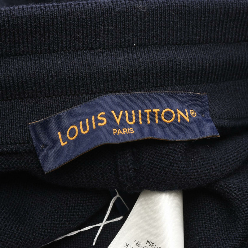 路易威登 Damier Logo Rush 褲子 羊毛 海軍藍 L 碼 二手男款 LV-2