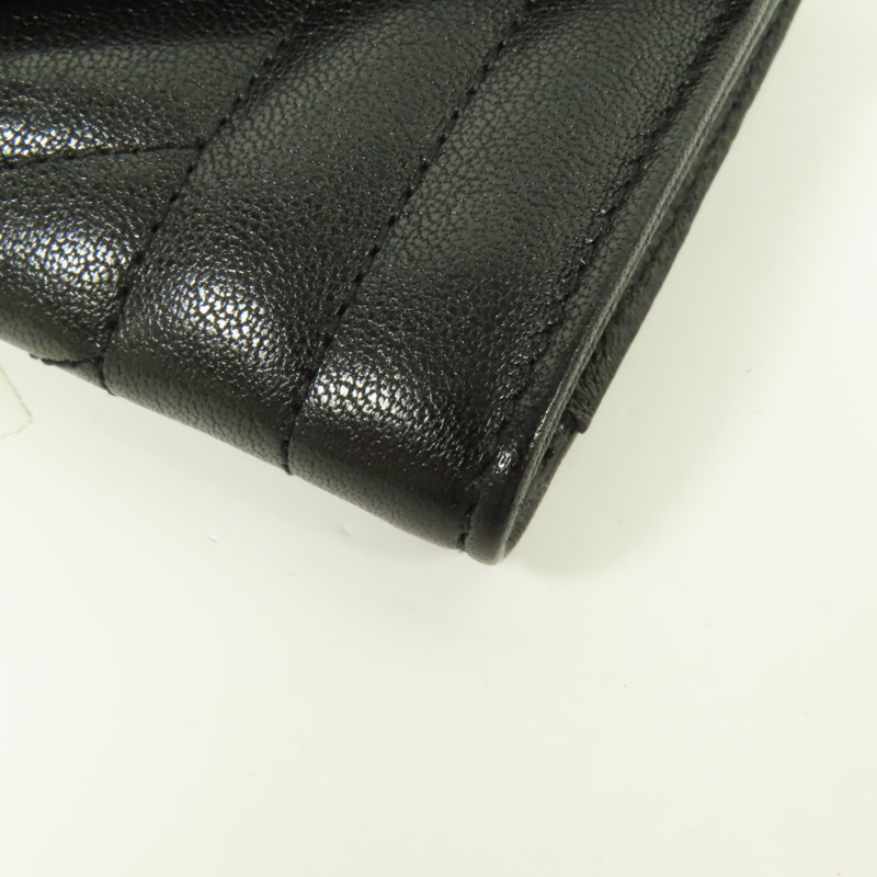 YVES SAINT LAURENT 牛皮皮革Bifold Wallet銀扣錢包-8