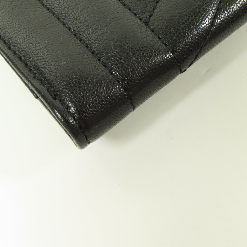 YVES SAINT LAURENT 牛皮皮革Bifold Wallet銀扣錢包-9