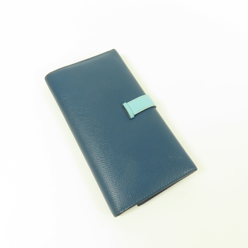 HERMES Epsom皮革Bearn Trifold Wallet銀扣長錢包-4