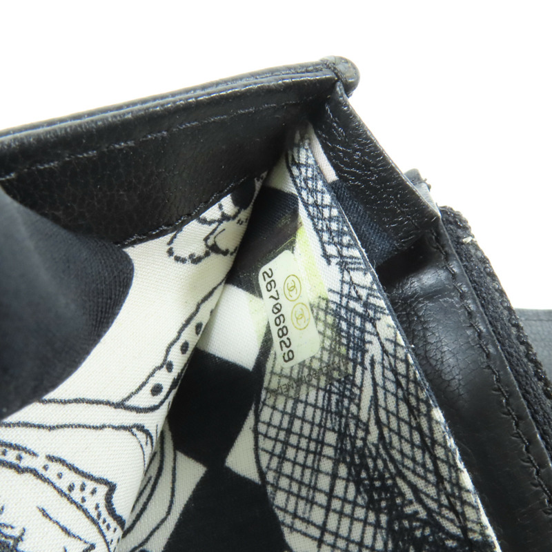 CHANEL 牛皮皮革Long Wallet金扣長錢包-17