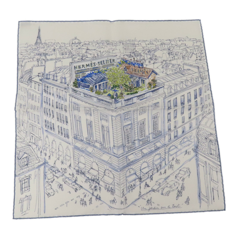 HERMES 絲質Scarf 40x40絲巾-0