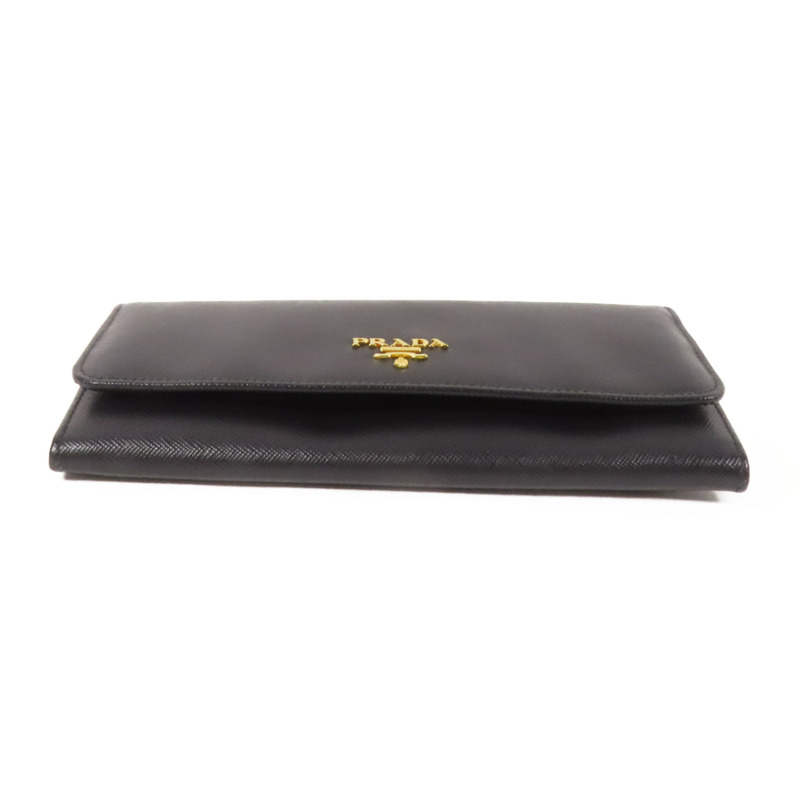 PRADA Saffiano皮革Long Wallet金扣長錢包-3