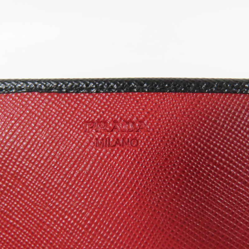 PRADA Saffiano皮革Long Wallet金扣長錢包-11
