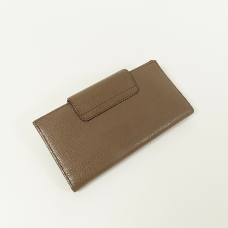 Salvatore Ferragamo 牛皮皮革Long Bifold Wallet銀扣長錢包-5