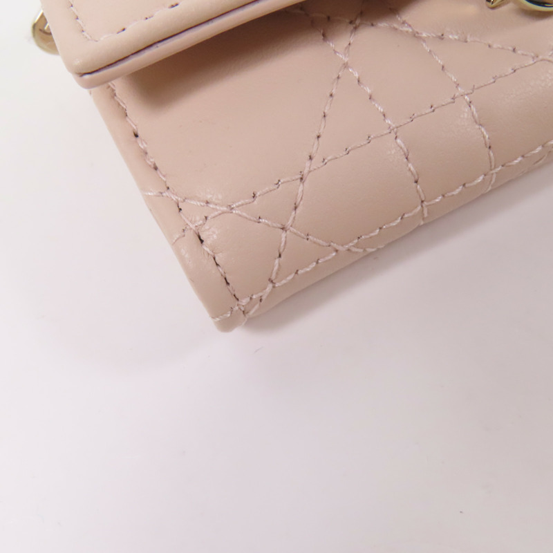 Dior 羊革皮革Caro Dahlia金扣卡片套-7