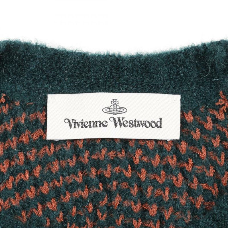 Vivienne Westwood BLURRY 針織套頭衫 羊毛 尼龍 羊駝毛 綠色多色 #L 二手男款-2