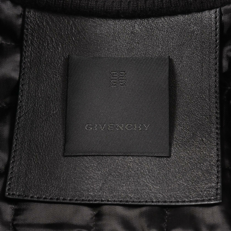 GIVENCHY Varsity Blouson 外套 BM011S6Y3K00148 羊毛皮革黑 #48 全新男士-2