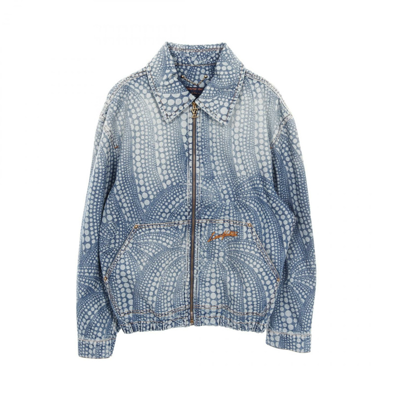 LOUIS VUITTON LV x YK 南瓜圓點拉鍊牛仔夾克 RM232H #48 男款-0