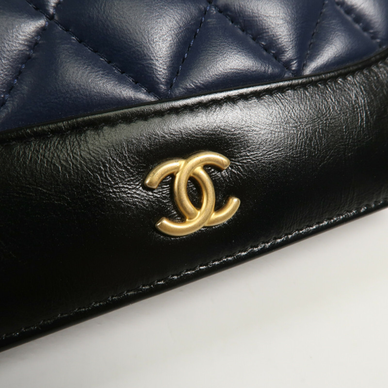 CHANEL 牛皮皮革Long Wallet金扣長錢包-13