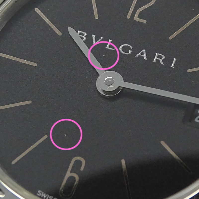 BVLGARI 女士手錶,日期石英 QZ 不鏽鋼 SS BB26SS 銀色黑色拋光-6