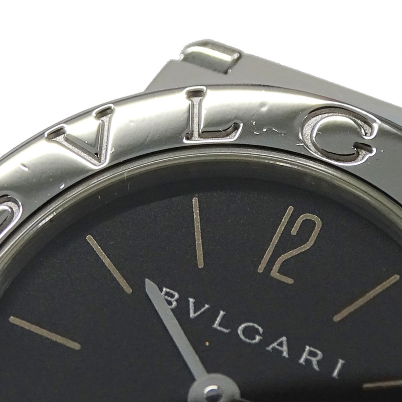 BVLGARI 女士手錶,日期石英 QZ 不鏽鋼 SS BB26SS 銀色黑色拋光-7