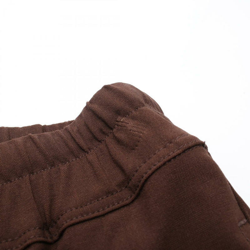 Rick Owens 抽繩修身長褲 RU02C7390 羊毛棕色 #IT48 二手男款-7