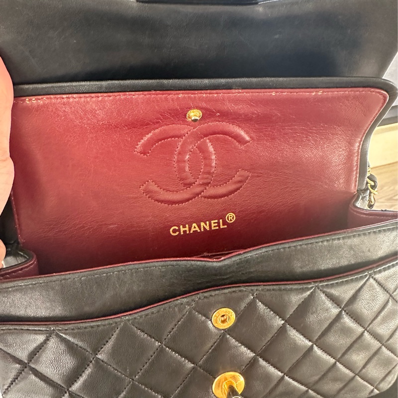 Chanel CF23 Classic Flap 23 黑金配色-13