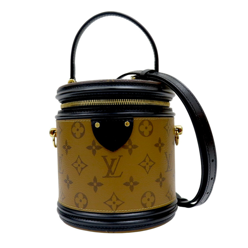 棕色 原花 Reverse 帆布 Cannes 兩用包【LOUIS VUITTON LV 路易威登】 M43986-0