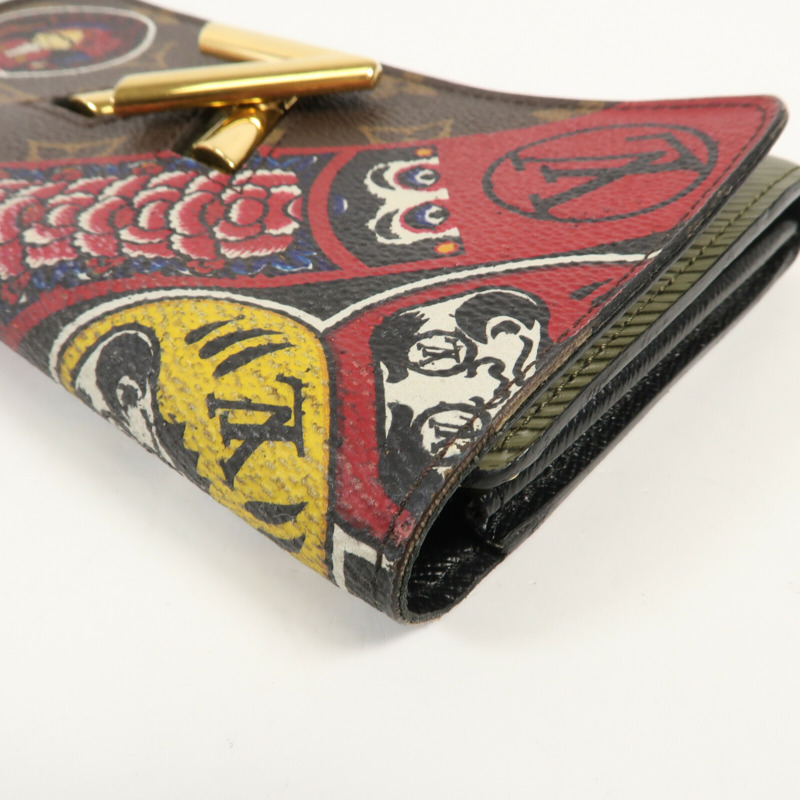 LOUIS VUITTON Monogram LV x Kansai Yamamoto Kabuki Wallet金扣長錢包-13