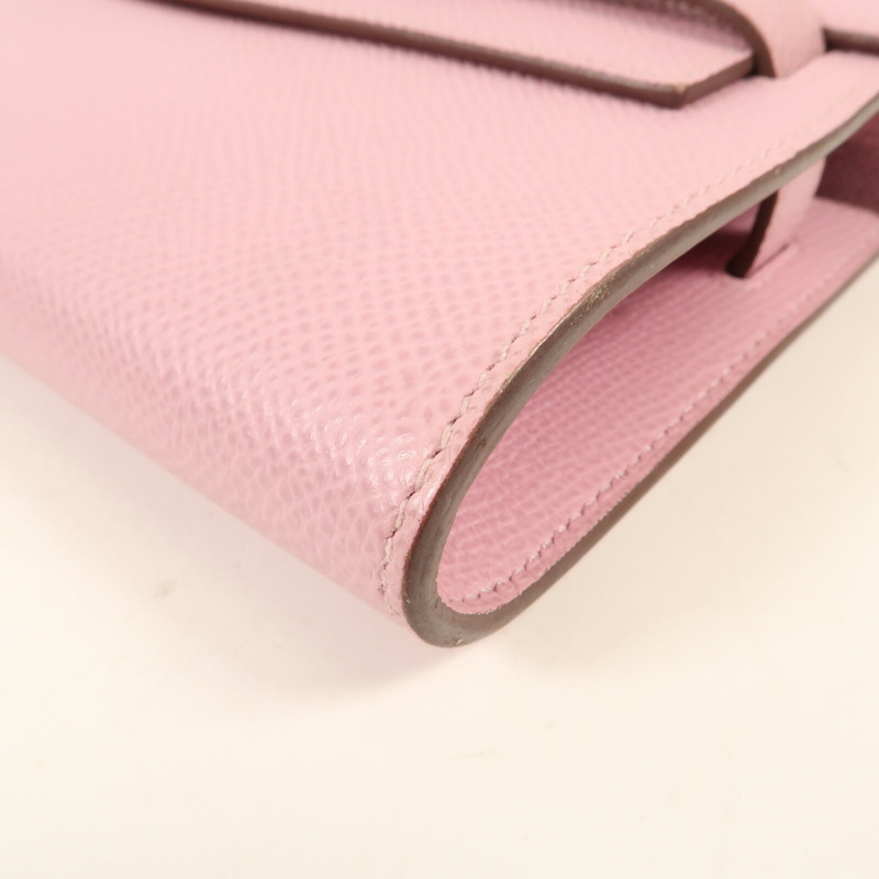 HERMES Epsom皮革Kelly To Go銀扣肩背袋Mauve Sylvestre-6