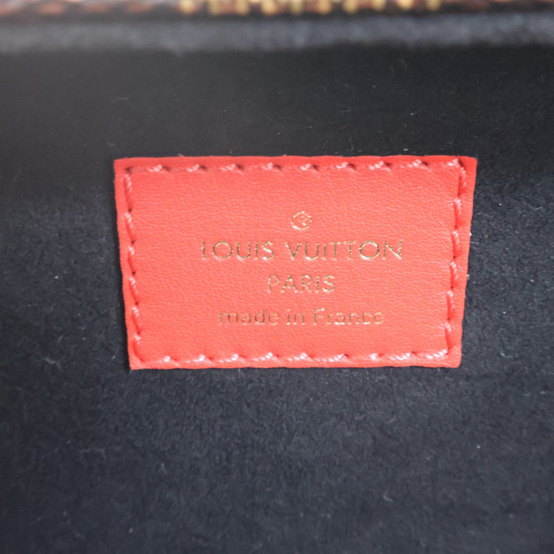 棕色 棋盤格 帆布 紅色牛皮 徽章 Stories Box 兩用包 N40048【LOUIS VUITTON LV 路易威登】 N40048-5