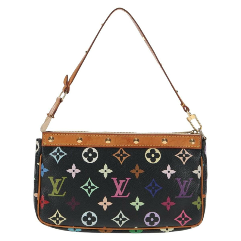【日本直送】路易威登 Monogram 多色 Pochette 手拿包 黑色 M92648 LV 授權 144298V-1