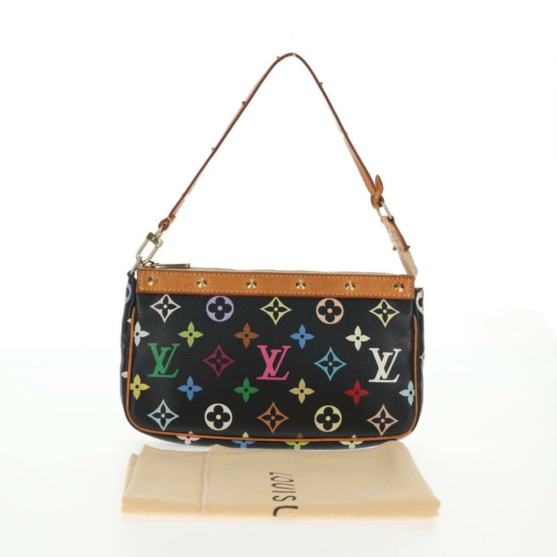 【日本直送】路易威登 Monogram 多色 Pochette 手拿包 黑色 M92648 LV 授權 144298V-11