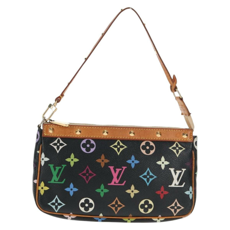 【日本直送】路易威登 Monogram 多色 Pochette 手拿包 黑色 M92648 LV 授權 144298V-12