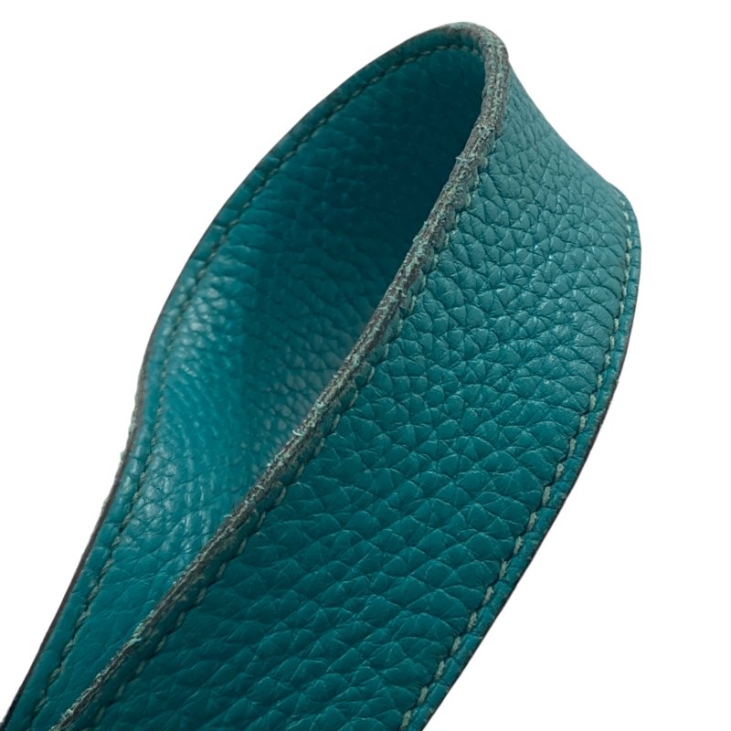 HERMES 愛馬仕 LINDY30 N刻 皮革 肩背包 藍綠色-27
