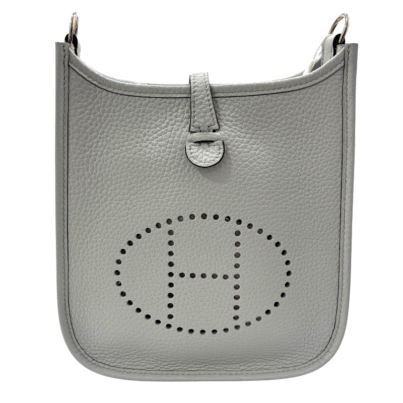 HERMES 愛馬仕 EVELYNE TPM Taurillon皮革 0B 聖杯藍 銀扣-1