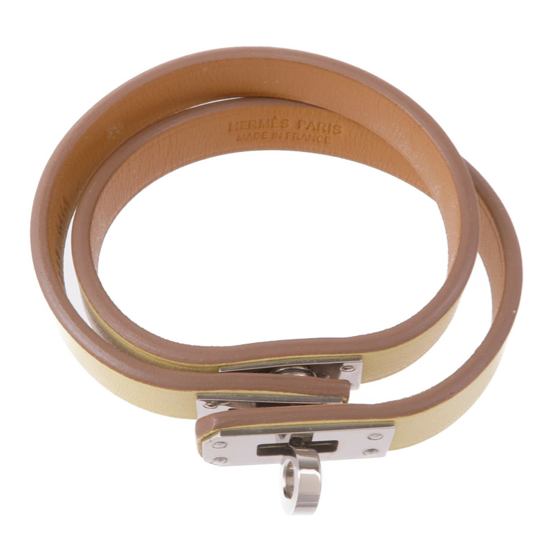 HERMES Swift皮革Kelly Double Tour銀扣手帶-3