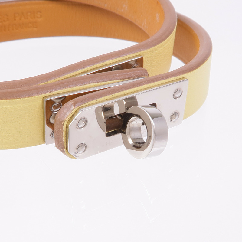 HERMES Swift皮革Kelly Double Tour銀扣手帶-4